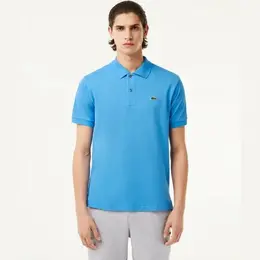 LACOSTE: Синее поло 