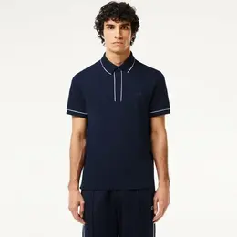 LACOSTE: Тёмное поло 