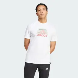 adidas: Белая футболка 