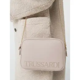 TRUSSARDI: Бежевая сумка 