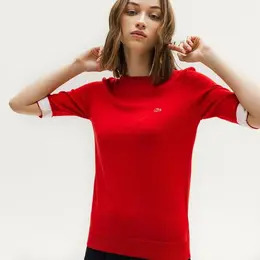 LACOSTE: Красный свитер 