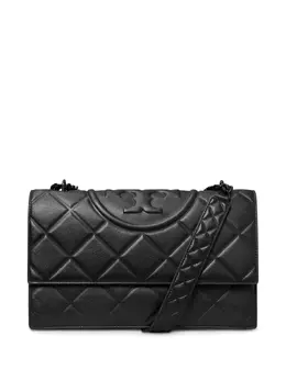 Tory Burch: Чёрная сумка  Fleming
