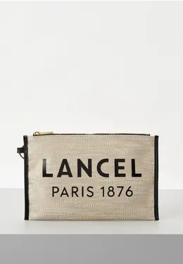 Lancel: Бежевый клатч 