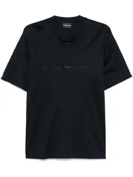 Emporio Armani: Голубая футболка 