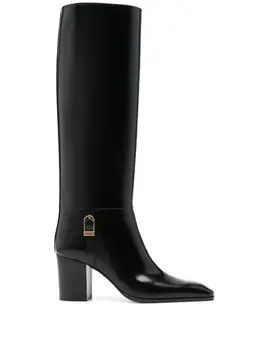 Saint Laurent: Чёрные ботинки 