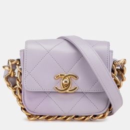 Chanel: Фиолетовая сумка 