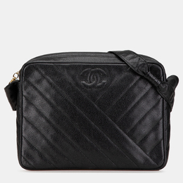 Chanel: Чёрная сумка через плечо 