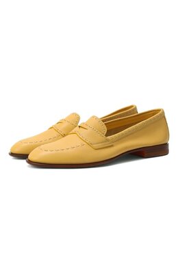 Santoni: Жёлтые лоферы 