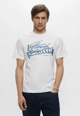 Lacoste: Белая футболка 