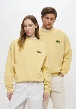 Lacoste: Жёлтый свитшот 