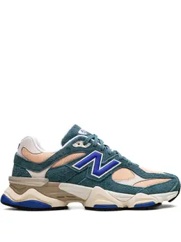 New Balance: Зелёные кроссовки  9060