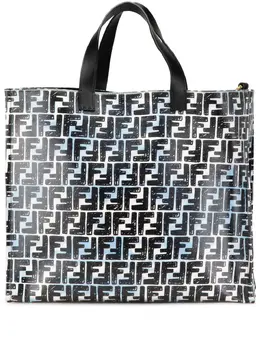 Fendi Pre-Owned: Голубая сумка-шоппер 
