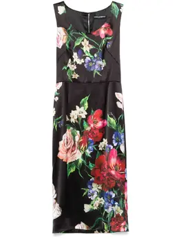Dolce & Gabbana: Платье с растительным принтом 