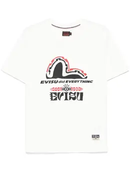 EVISU: Белая футболка 
