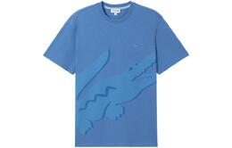 Lacoste: Голубая футболка 