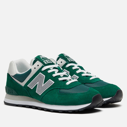 New Balance: Зелёные кроссовки 