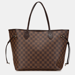 Louis Vuitton: Коричневая сумка-шоппер  Neverfull MM