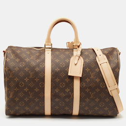 Louis Vuitton: Коричневая сумка  Keepall