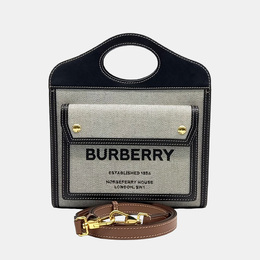 Burberry: Чёрная сумка  Pocket