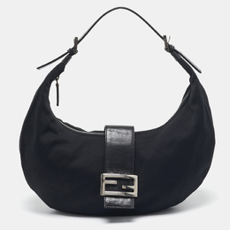 Fendi: Чёрная сумка  FF