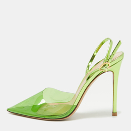 Gianvito Rossi: Зелёные туфли  Ribbon