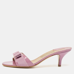 Salvatore Ferragamo: Фиолетовые сандалии  Vara Bow