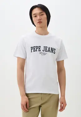 Pepe Jeans: Белая футболка 