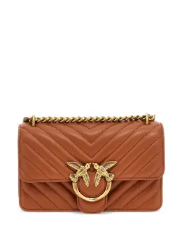 PINKO: Коричневая сумка через плечо  Love