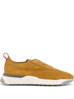 Santoni: Коричневые кроссовки 