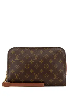 Louis Vuitton Pre-Owned: Коричневый клатч 