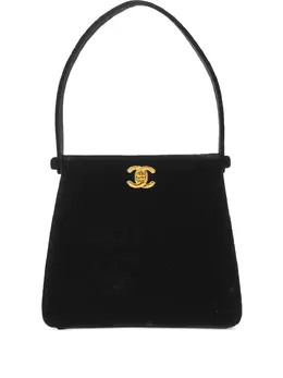 CHANEL Pre-Owned: Чёрная сумка-шоппер 