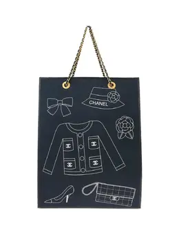 CHANEL Pre-Owned: Синяя сумка-шоппер 