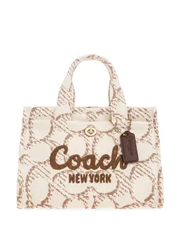 Coach: Светлая сумка-шоппер 
