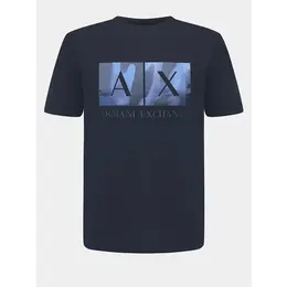Armani Exchange: Тёмная футболка 