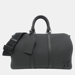 Louis Vuitton: Чёрная сумка  Keepall