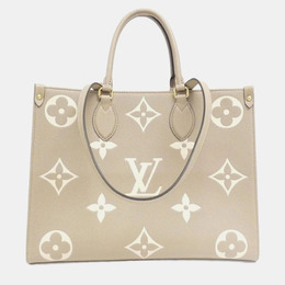 Louis Vuitton: Бежевая сумка-шоппер 