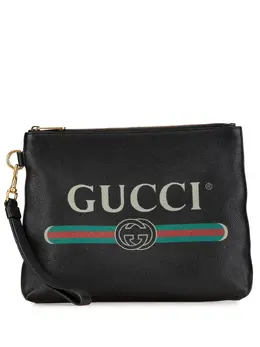 Gucci Pre-Owned: Чёрный клатч 