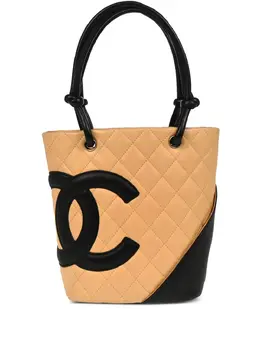 CHANEL Pre-Owned: Бежевая сумка-шоппер 