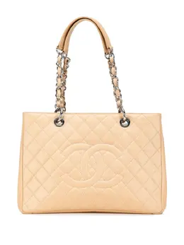 CHANEL Pre-Owned: Коричневая сумка-шоппер 