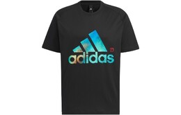 Adidas: Чёрная футболка 