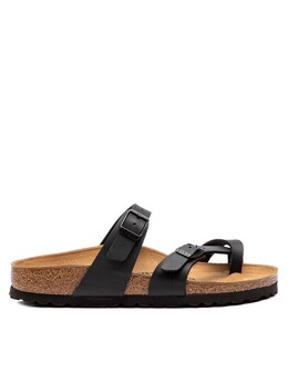 Birkenstock: Чёрные шлёпанцы 