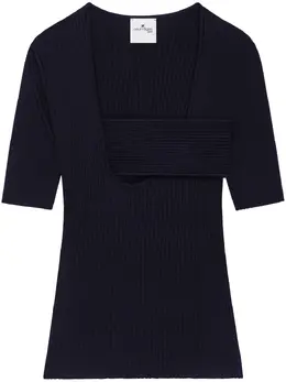 Courrèges: Синий топ 