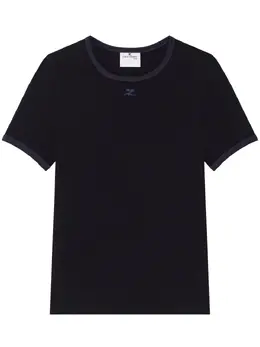 Courrèges: Чёрная футболка 