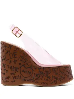 Chloé: Розовые сандалии 