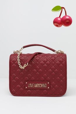 Love Moschino: Бордовая сумка 