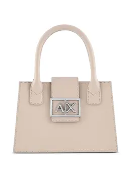 Armani Exchange: Светлая сумка-шоппер 