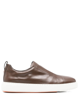 Santoni: Коричневые кроссовки 