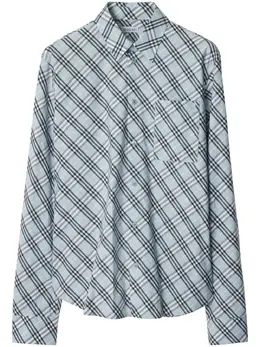 Burberry: Голубая рубашка 