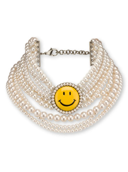 Moschino: Колье  Smiley