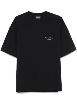 Emporio Armani: Голубая футболка 